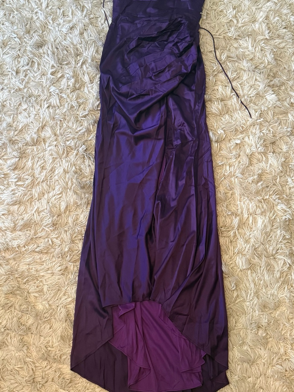 Nordstrom Purple Satin Prom Dress